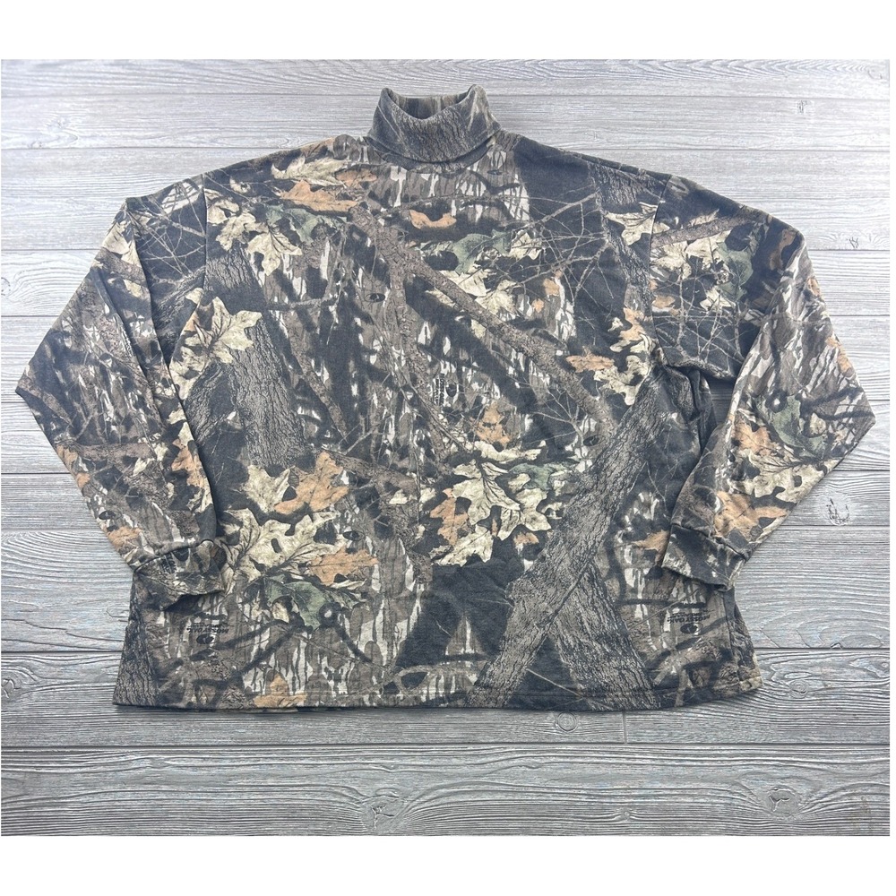 RedHead Mens Mossy Oak Camo Turtleneck Shirt Long Sleeve Made in USA 4XL 1632